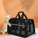 LWITHSZG Cat Carrier Dog Carrier Pet Carrier Airline Approved for Cat Small Dogs Kitten Cat Carriers for Small Medium Cats Under 15lb Collapsible Soft Cat Travel Carrier