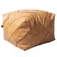 W&X Bean Bag Chair,Modern Footrest Pouf Cover Storage Solution,Square Ottoman Resting Foot Stool,Premium Leather Pouf Unstuffed Moroccan Pouffe-Khaki 48x48x38cm(19x19x15inch)