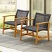 Millwood Pines Liberte Outdoor Lounge Chair Wood/Wicker/Rattan in Brown | 33 H x 30.5 W x 28.5 D in | Wayfair AC01DDAFCB9C4D718784123C64391321