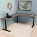 Compel Height Adjustable L-Shaped Standing Desk w/ Cable Management Wood in Black | 30 D in | Wayfair RZR-3-7230-GA-BLK-BNDL