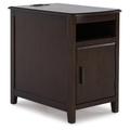 Signature Design by Ashley Devonsted End Table w/ Storage & Built-in Outlets Wood in Brown | 24 H x 16 W x 24.5 D in | Wayfair T310-217
