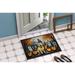 Arlmont & Co. Nohe Non-Slip Halloween Outdoor Doormat Synthetics in Black/Brown | 27 H x 18 W in | Wayfair 8F0F9FFBCFCB43C3A78E1019103F459F