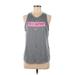 Nike Active Tank Top: Gray Color Block Activewear - Women's Size Medium