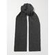 Johnstons of Elgin - Ribbed Cashmere Scarf - Gray