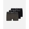 Men's Boss Bold Design 3p Trunk Black/Stripe - Size: SIZE m