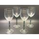 vintage glass bamboo stemmed wine glasses set 4