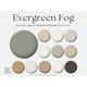 Sherwin-Williams color paint palette, 12 Sherwin Williams colors: Evergreen Fog, homely design for the whole house, designers neutral paints