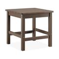 YhbSmt Oversized Outdoor Side Table 19.68 Lumber Adirondack Side Table Weather Resistant Patio Side Table for Poolside Garden and Front Porch (Brown)