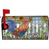 Farmhouse Rooster Mailbox Covers Magnetic Large Size 25.5 X 21 Garden Sunflower Mailbox Cover Flowers Decorations Wrap