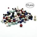 15pcs 8MM Natural Freshwater Cultured Pearl Round Loose Beads for Jewelry Making DIY Necklace Accessories