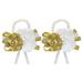 Uxcell Pack of 2 Wrist Corsage Artificial Flower Bracelets Rose Wrist Bride Groom Decorative Wedding Prom Dark Yellow