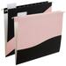 Y YOMA 6 Pack Decorative Hanging File Folders Letter Size Cute Hanging Folder Pretty File Folder Organizer for Filing Cabinet Office Home with 1/5-Cut Adjustable Tabs 2 Pink Block Design