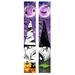 Halloween Front Porch Decor Outdoor Hanging Banners Front Door Welcome Sign Trick or Treat Happy Halloween