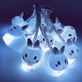solacol 10 Light String of White Lights Easter Bunny Led String Lights 10 Lights 1.65M Usb Charging for Decorative Warm White Led Light Bulbs Outdoor White String Lights White Outdoor String Lights