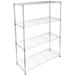 Storage Shelves Unit Closet Wire Shelving for Storage with 4 Tier Metal DIY Stackable Shelves Closet Shelving for Kitchen Bedroom Laundry Room Living Room 36 Lx14 Wx54 H White