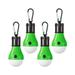 LED Camping Lantern Camping Accessories Hanging Tent Light Bulbs with Clip Hook for Camping Hiking Hurricane Storms Outages Collapsible Batteries Included 7 Packs - green