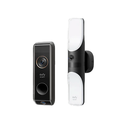 eufy Türklingel mit Kamera S330 und Kabelgebundene Wandleuchte mit Kamera S100