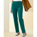 Draper's & Damon's Women's Slimtacular® Straight Leg Pull-On Denim Jeans - Green - PXL - Petite Short