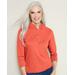 Draper's & Damon's Women's Essential Henley 3/4 Sleeve Tee - Red - 3X - Womens