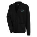 Men's Antigua Black San Jose Sharks Victory Cardigan