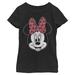 Girls Youth Black Minnie Mouse Modern T-Shirt