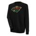 Men's Antigua Black Minnesota Wild Victory Pullover Sweatshirt