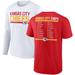 Men's Fanatics Branded Red/White Kansas City Chiefs Two-Pack 2023 Schedule T-Shirt Combo Set