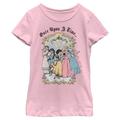 Girls Youth Pink Disney Princesses Retro Group T-Shirt