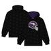 Men's Mitchell & Ness Black Minnesota Vikings Allover Print Fleece Pullover Hoodie