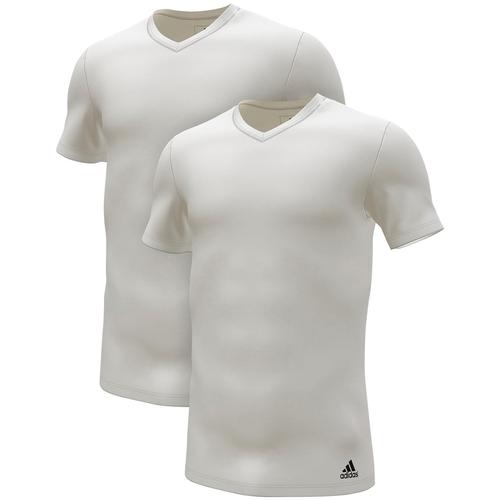 "Unterhemd ADIDAS SPORTSWEAR ""Active Flex Cotton"" Gr. M, N-Gr, weiß Herren Unterhemden Sportunterwäsche mit flexiblem 4 Way Stretch, Slim Fit"