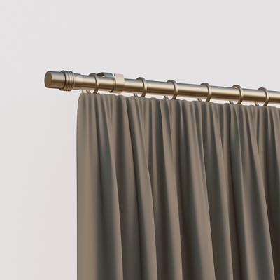 Gardinenstange INDEKO "Zylinder", silber (silberfarben), L:120cm Ø:16mm, Eisen, Gardinenstangen Image