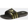 Badesandale ADIDAS SPORTSWEAR "ADISSAGE BADESCHLAPPEN", Gr. 38, gold (core schwarz, gold metallic, core schwarz), Synthetik, glänzend, sportlich, Schuhe