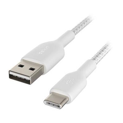 Belkin BoostCharge Braided USB-C to USB-A Cable (6.6', White) CAB002BT2MWH