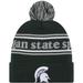 Men's New Era Green Michigan State Spartans Marquee Cuffed Knit Hat with Pom