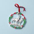 Lenox 2023 Our 1st Christmas Deer Hanging Figurine Ornament in Gray/Green/Red | 3.5 H x 3.5 W x 0.13 D in | Wayfair 894470