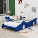 Zoomie Kids Alahia Twin Size Race Car-Shaped Platform Bed Wood in Blue | 16.1 H x 40.3 W x 87.4 D in | Wayfair 0C3647A7BCAA4E059F0888BFBF319806