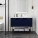 Latitude Run® Minkley 47.2" Free Standing Single Bathroom Vanity w/ Resin Top Wood/Plastic in Blue | 35 H x 47.2 W x 18.1 D in | Wayfair