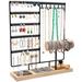 17 Stories Jewelry Stand + Wood/Metal in Black/Brown | 13.78 H x 11.8 W x 3.74 D in | Wayfair 99A45BFB0A234D49B7CEACE69E429E25