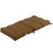 Bayou Breeze Lethie Indoor Outdoor Back Chair Cushion Tufted Pillow Patio Seating Pad Synthetic in Brown | 25.5 H x 22 W x 20 D in | Wayfair