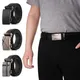 Ceinture en cuir PU pour hommes ceinture à cliquet réglable ceinture en métal pour jeans ceinture