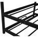 Twin Size Metal Kid Bed,Twin House Bed Frame With Trundle,Black