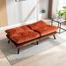 2-Seater Convertible Sofa Bed Chenille Loveseat Futon Bed Armless Lounge Couch with Adjustable Loose Back for Livingroom