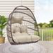Patio Outdoor Wicker Swing Hanging Egg Chair Without Stand