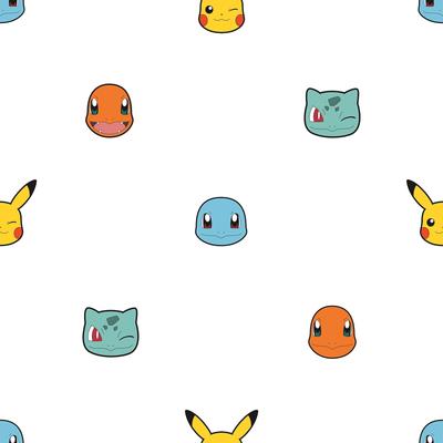 Pokémon Character Faces Peel and Stick Wallpaper by RoomMates