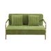 56" Small Modern Fabric Loveseat, Linen Upholstered 2-Seat Sofa, Armless Loveseat with 2 Matching Pillows for Small Living Room.