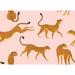 Pink & Orange Cheetah Cheetah Peel and Stick Wallpaper
