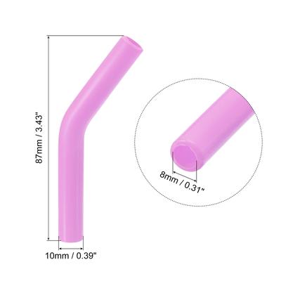 16pcs Silicone Straw Elbows Tip Fit for 8mm/0.31" OD Straws