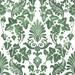 Green & White Vine Damask Peel and Stick Wallpaper