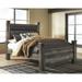 Signature Design by Ashley Wynnlow Gray Queen Upholstered Poster Bed