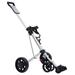 OUKANING 3-Wheel Golf Push Cart Foldable Collapsible Lightweight Pushcart W/ Foot Brake & Scorecard & Drink Holder